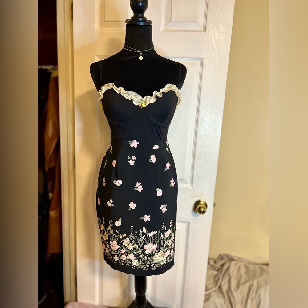 Women’s Vintage‎ Segue Floral 90s Mini Wrap Skirt L